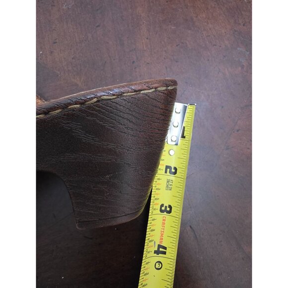 Born Women's Brown Leather Slide Y2k Sandals Adjustable Buckle Strap Size 11 - Picture 11 of 11